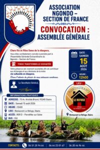 STAINS (93) : ASSEMBLEE GENERALE DU NGONDO SECTION FRANCE LE 15 AOUT
